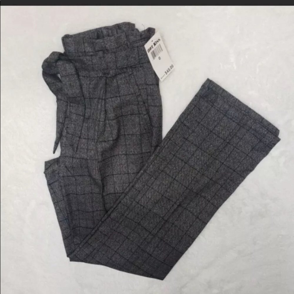 Hot kiss NWT PAPER BAG PLAID PANTS